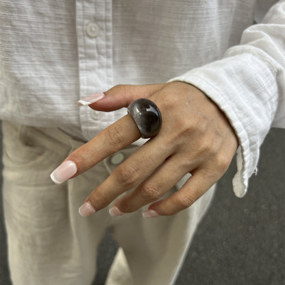 Colorful Resin Rings Geometric Design For Women