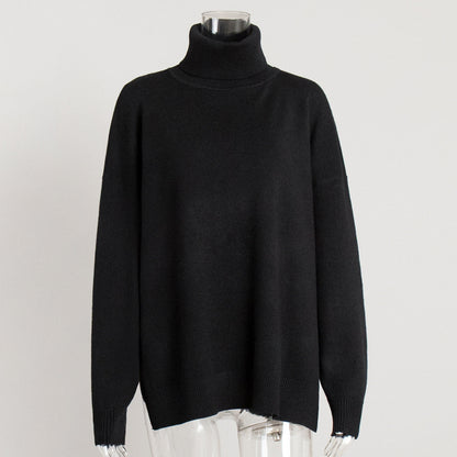 Cozy Turtleneck Knit Sweater Casual All-Season Pullover