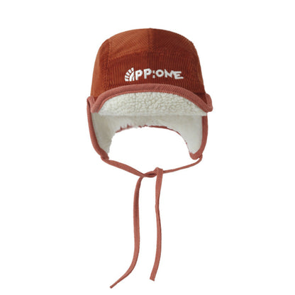 Winter Letter Embroidered Corduroy Trapper Hat