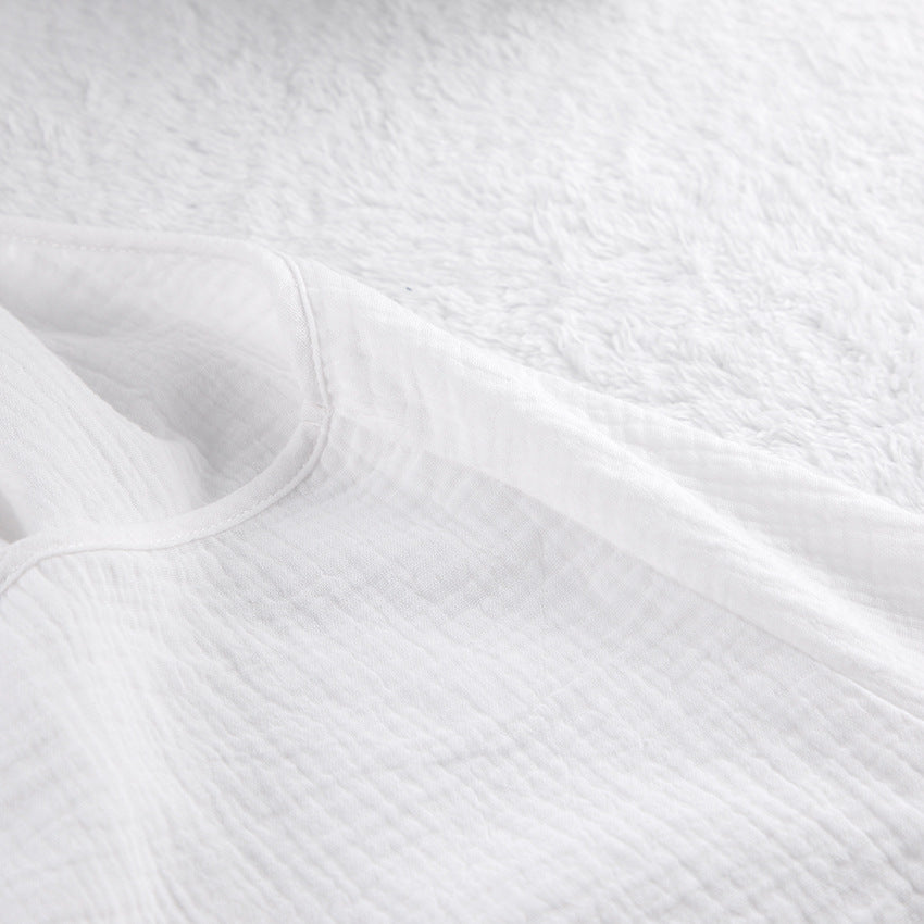 White Loose Casual Sleepwear Sets