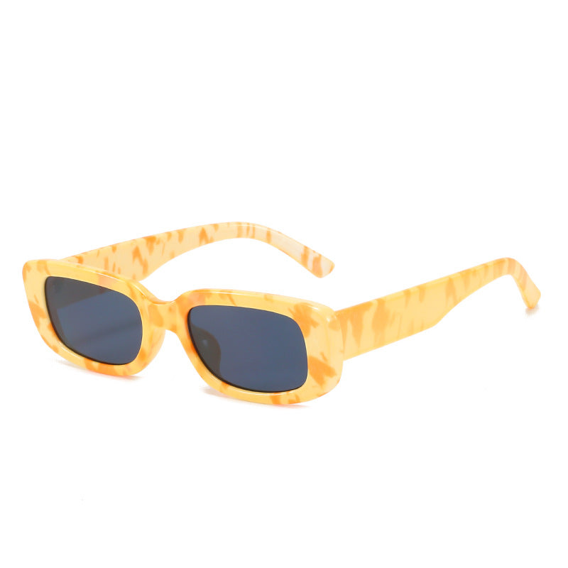 Trendy Square Sunglasses Stylish Black Frame Glasses