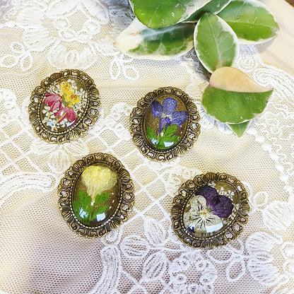 Flower-Inspired Handmade Vintage Floral Jewelry Set