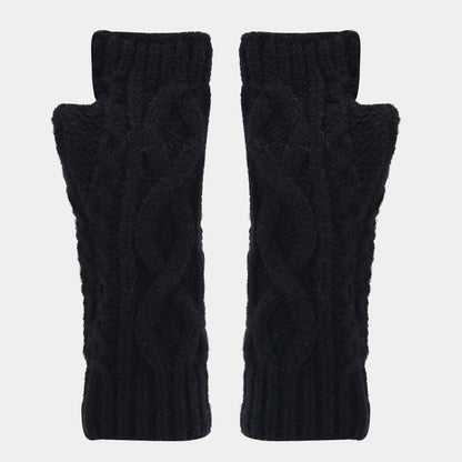 Solid Color Twist Simple Knit Hat & Scarf Sets