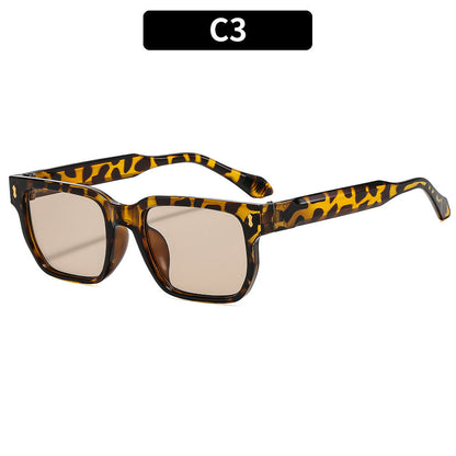 Trendy Square Retro Sunglasses UV400 Protection Outdoor Style