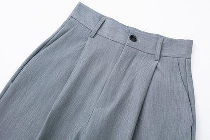 Casual High Waisted Pleated Loose Dress Pants