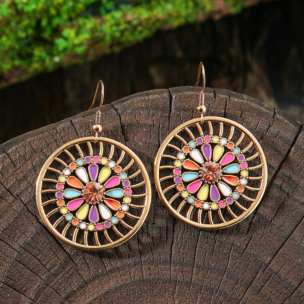 Trendy Ethnic Style Tassel Earrings Colorful Jewelry