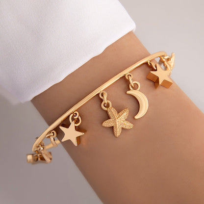 Floral Pearl Open Cuff Bracelet Stylish Fresh Design