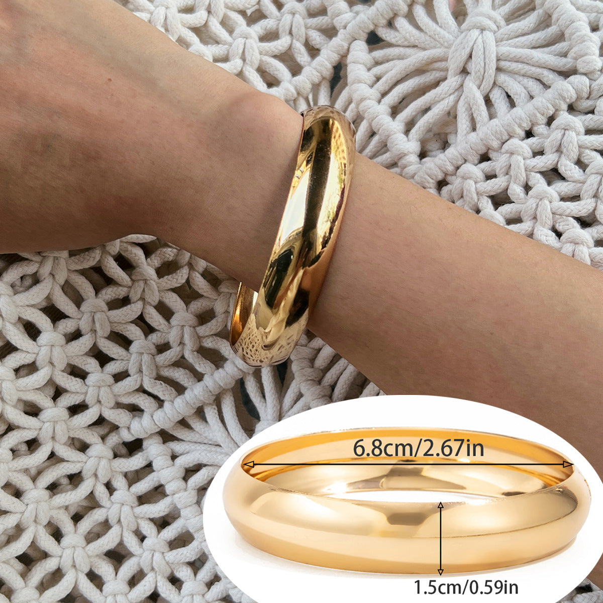 Bold Geometric Metal Cuff Bracelet Stylish Accessory