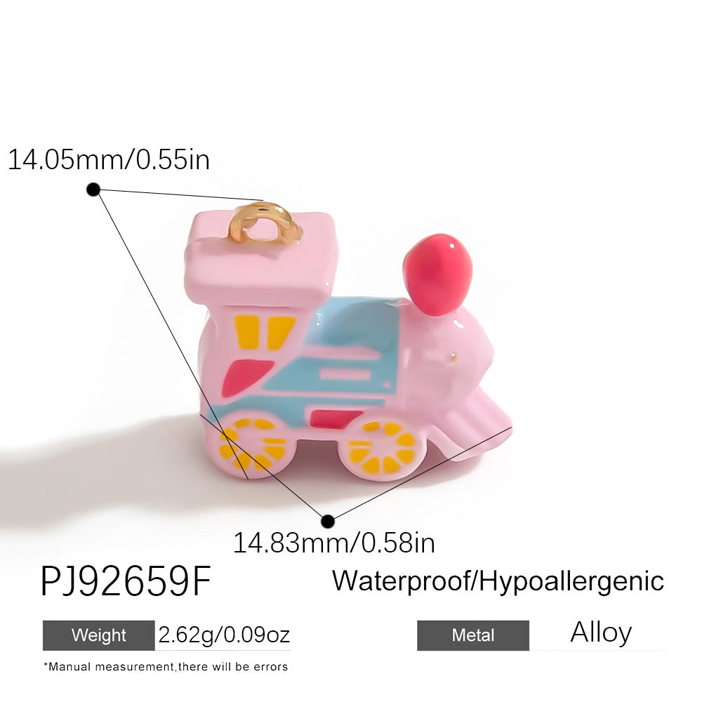 Alloy DIY Cartoon Car Pendant Droplet Decor