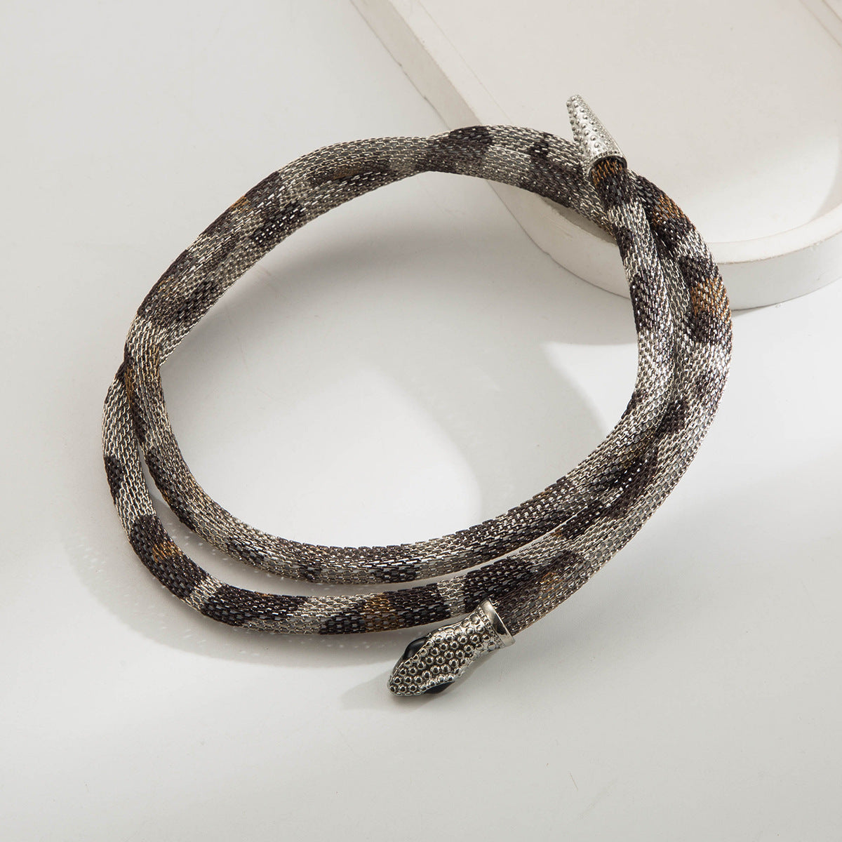 Unique Snake-Shape Punk Style Unisex Bracelet Necklace in Gold