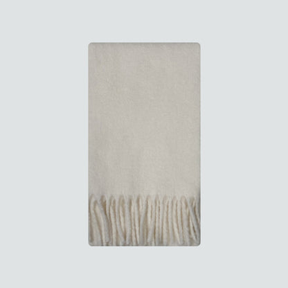 Mint Green Snowbud Pink Wool Blend Scarf For Women