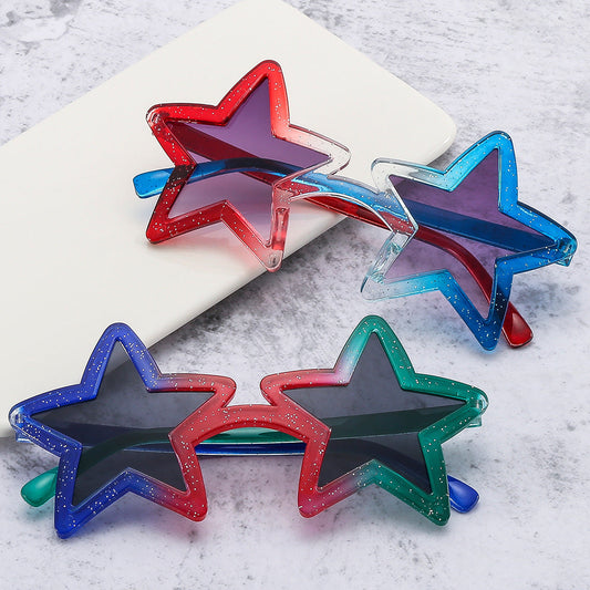 Colorful Star-Shaped Sunglasses for Parties and Festivals