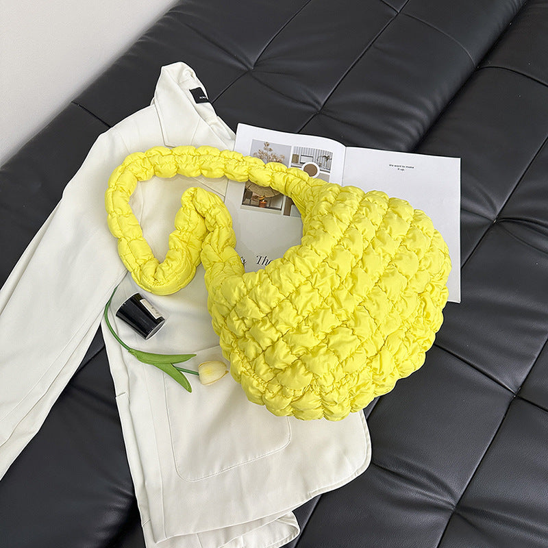 Wrinkled Cloud Crossbody Bag Trendy Nylon Tote