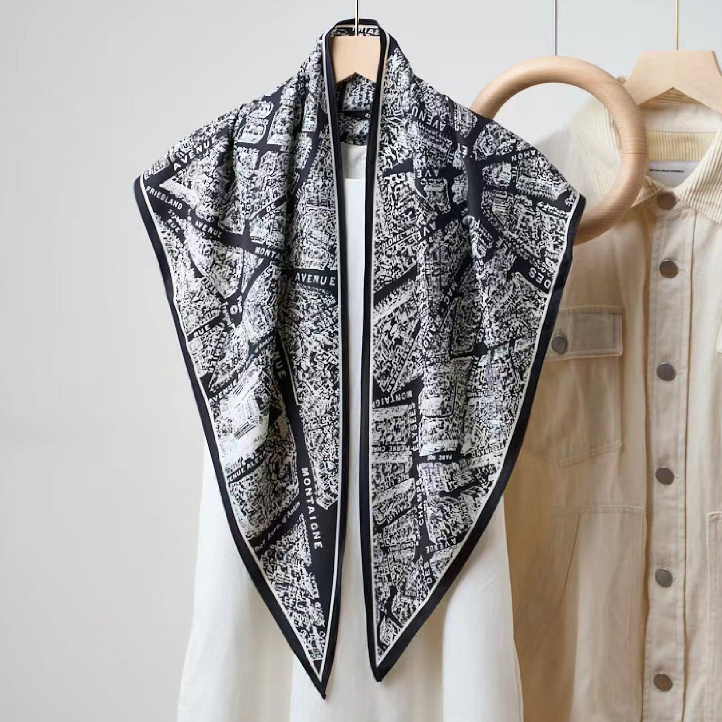 Vintage Paisley Triangle Silk Scarf