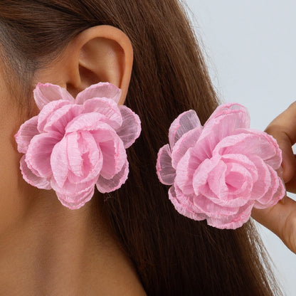Floral Tassel Drop Earrings Elegant Gift For Women