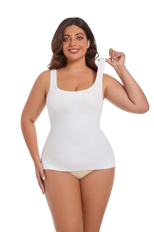 Seamless Knitted Shaper Tank Top With Adjustable Straps