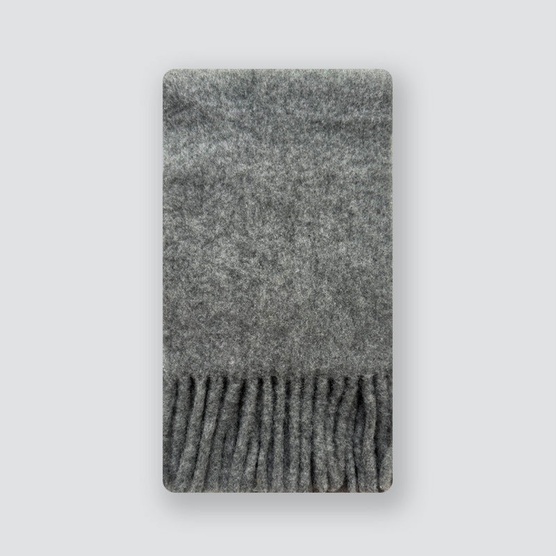 Alpaca Blend Scarf with Fringe - Elegant All-Season Accessory