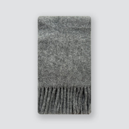 Alpaca Blend Scarf with Fringe - Elegant All-Season Accessory