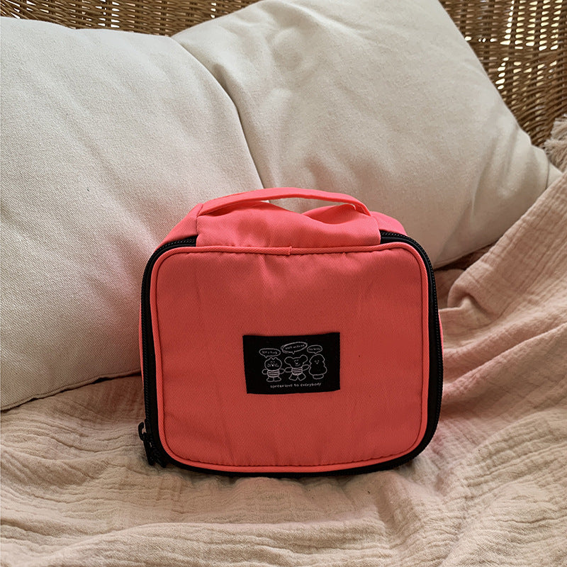 Large Capacity Nylon Travel Makeup Bag Portable Toiletry Organizer