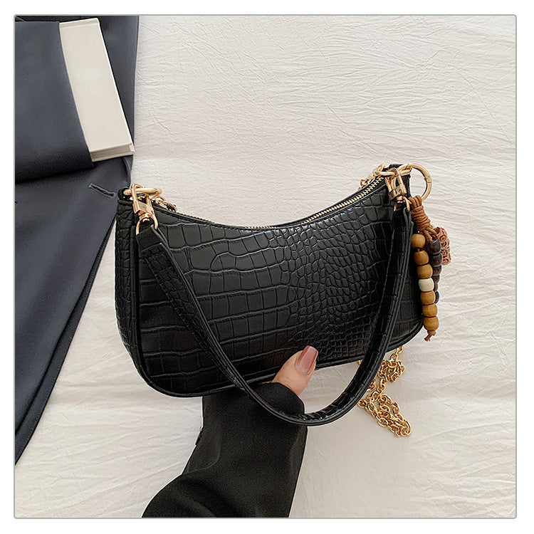 Trendy Croc Texture Mini Shoulder Bag for Women