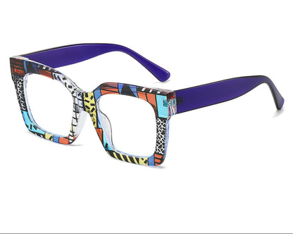 Trendy Floral Pattern Anti-Blue Light Glasses