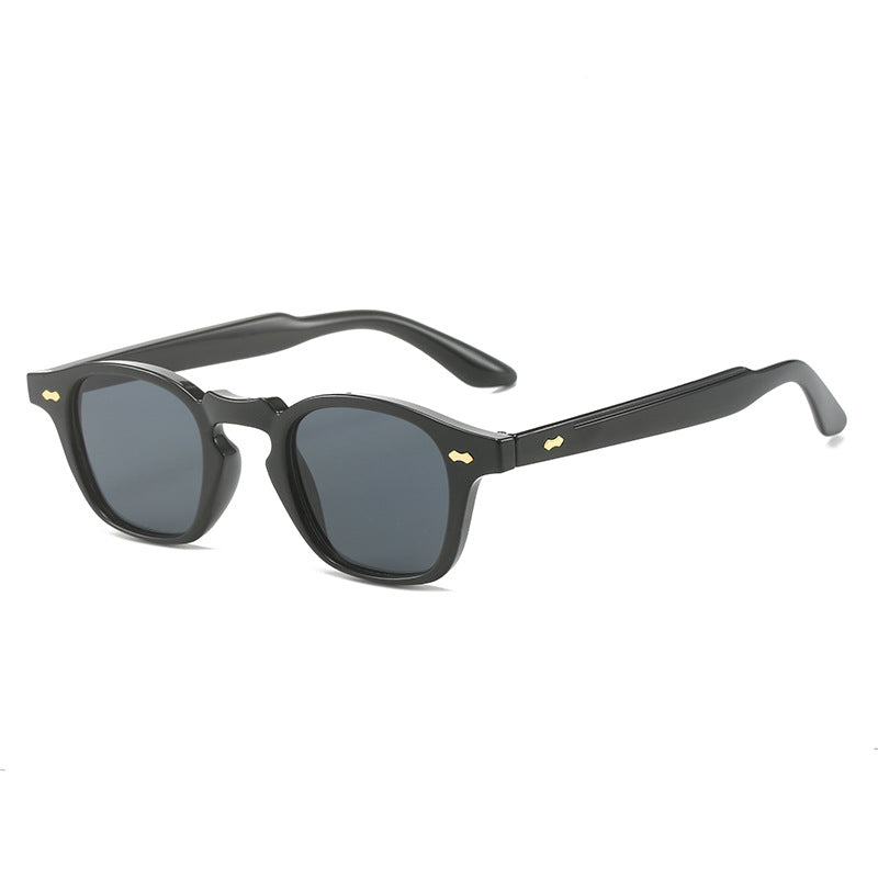 Trendy Punk Hip Hop Square Sunglasses with Metal Blends