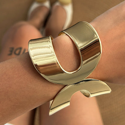 Irregular Design Spring Bracelet Set Zinc Alloy Trendy Jewelry