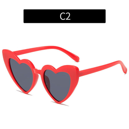 Colorful Heart-Shaped Sunglasses for Family Fun