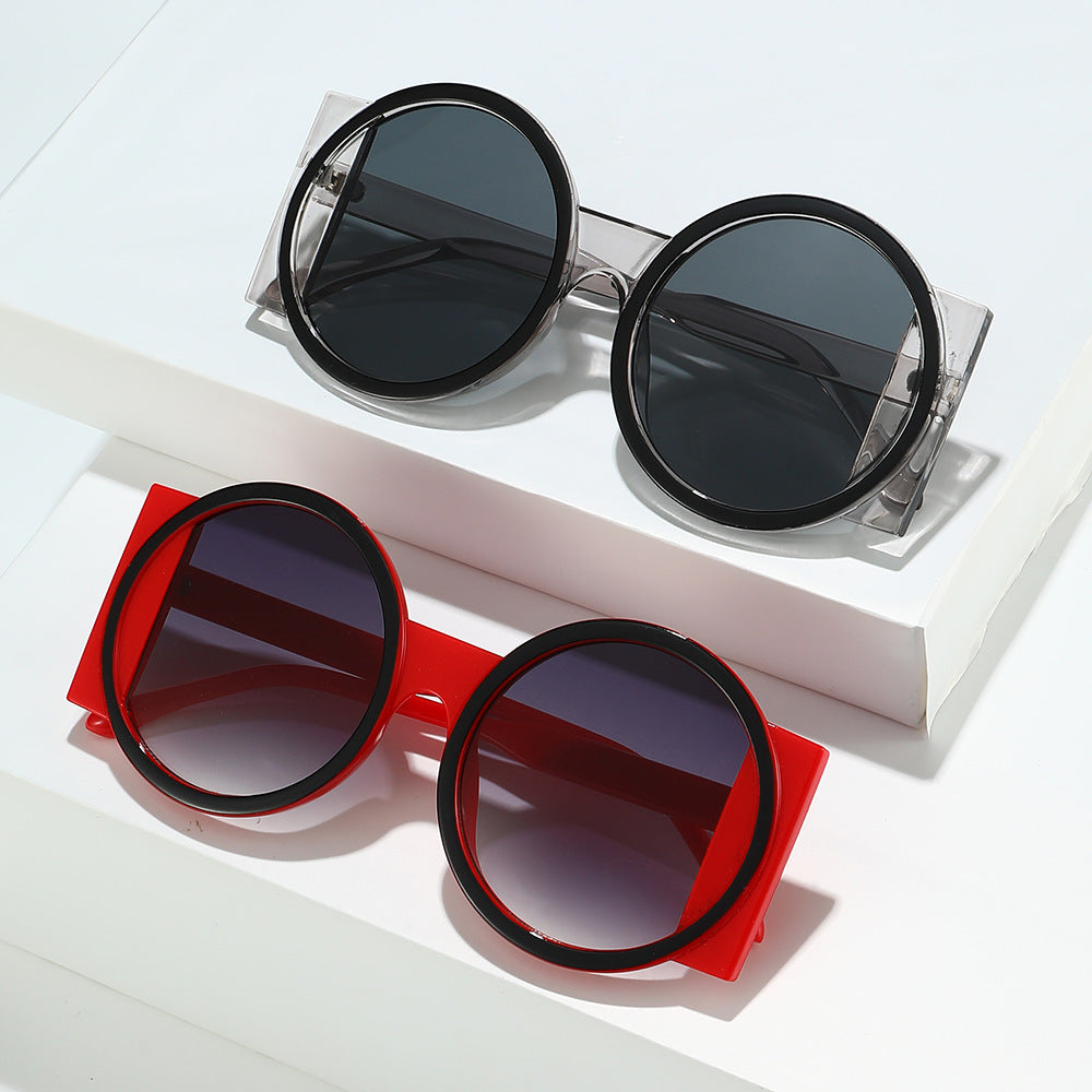 Round Frame Colorful Sunglasses Trendy Fashion Glasses