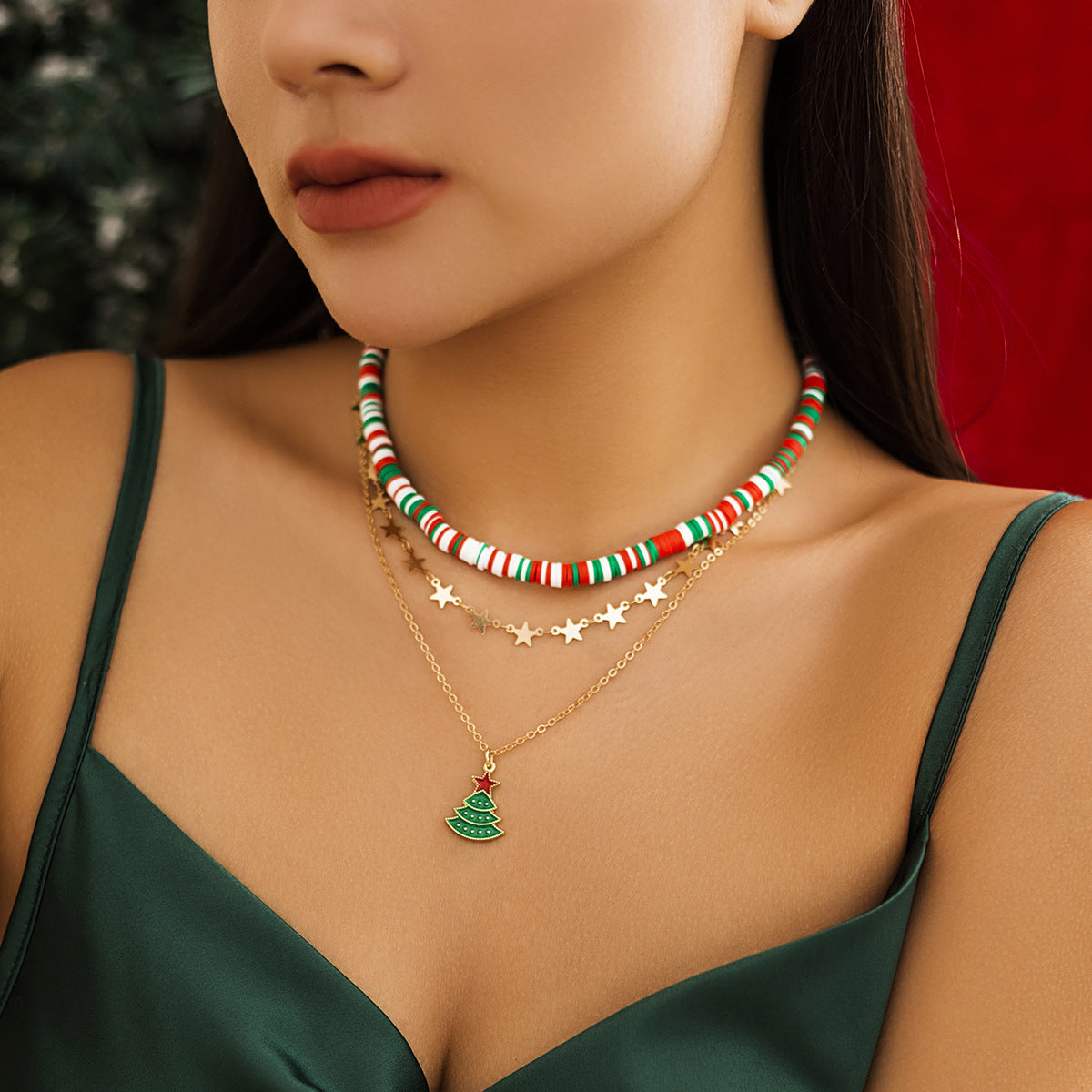 Christmas Snowman Choker Necklace for Women
