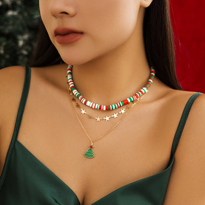 Christmas Snowman Choker Necklace for Women