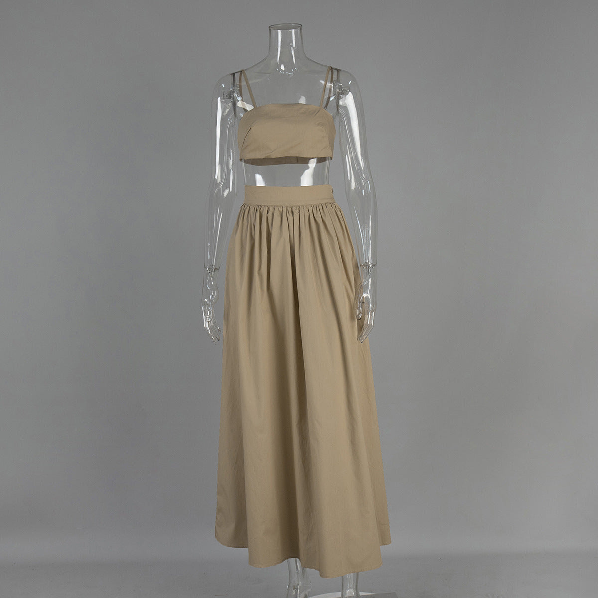 Cotton Sleeveless Long Dress Lingerie Set Sexy Style