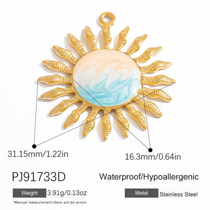 DIY Jewelry Accessories Stainless Steel Sun Shell Necklace