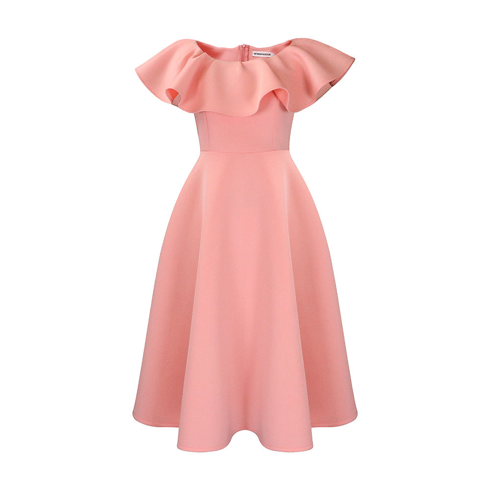Elegant Ruffle Sleeve Maxi Dress For Parties