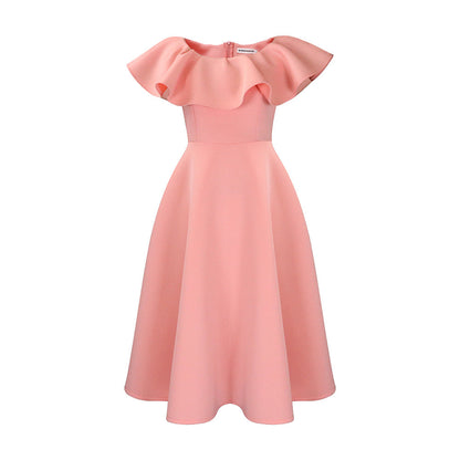 Elegant Ruffle Sleeve Maxi Dress For Parties