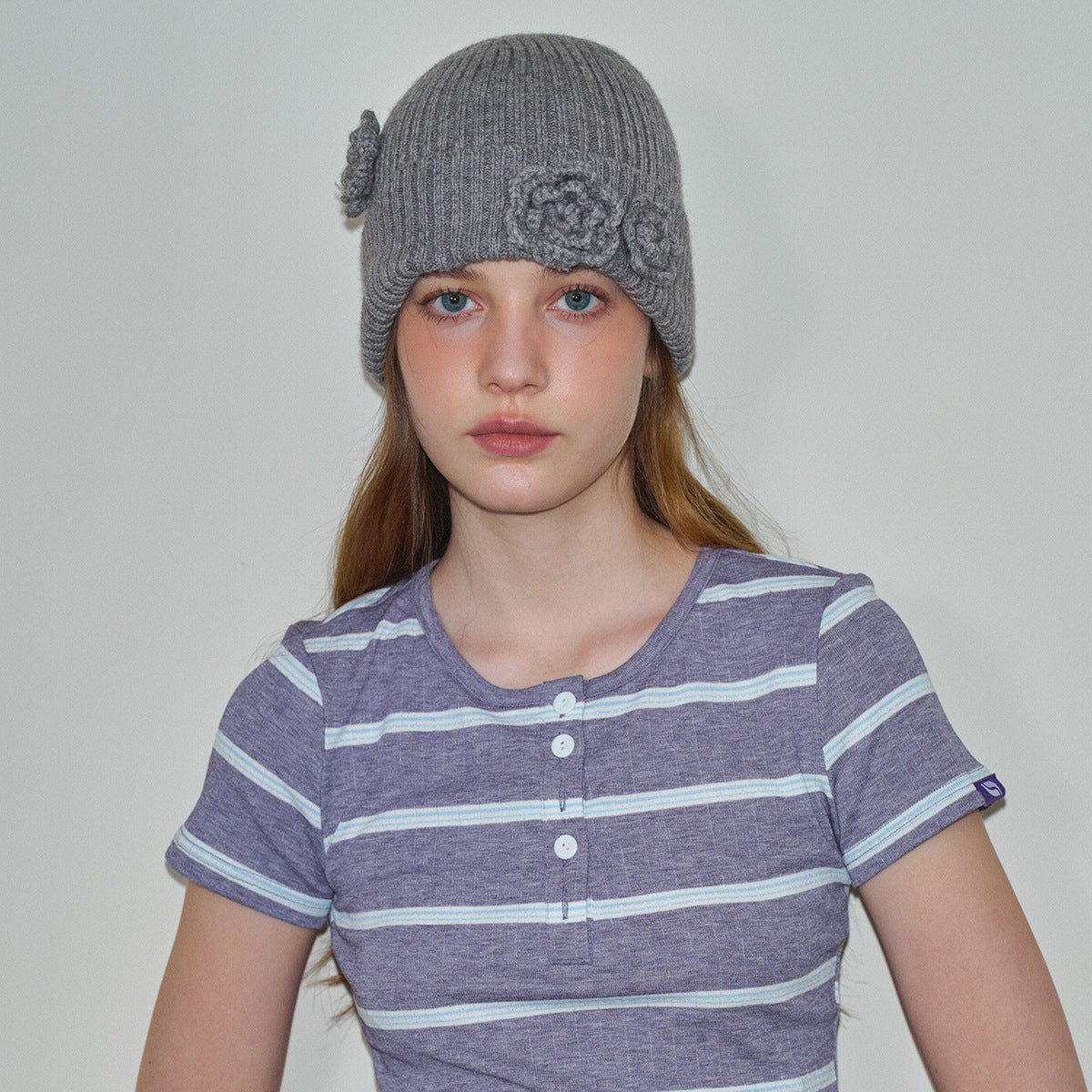 Girls' Handmade Crochet Solid Color Knit Hat