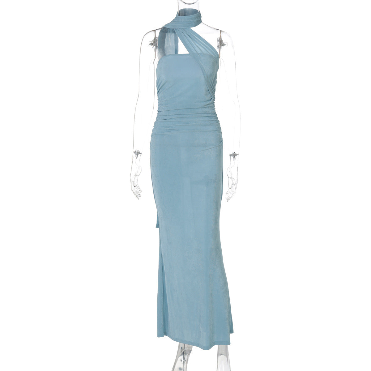 Sleeveless Bodycon Maxi Dress with Ribbons