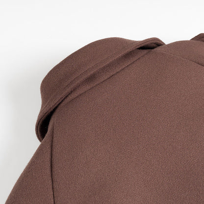 Winter Notch Collar Crop Pea Trench Coat