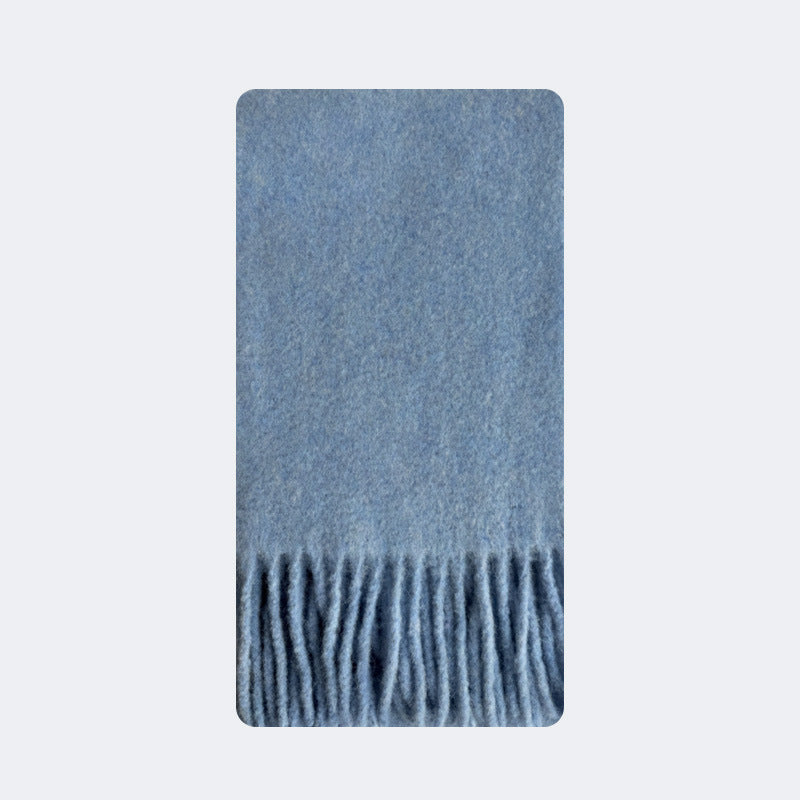 Alpaca Wool Blend Scarf for Women Soft Solid Color Winter Accessory