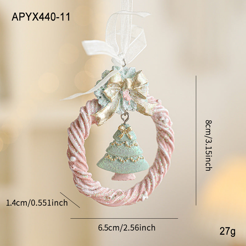 Colorful Resin Christmas Cartoon Hanging Ornament