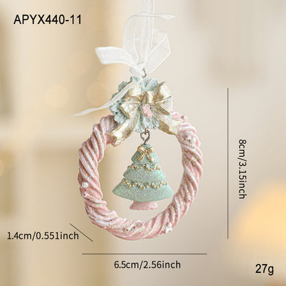 Colorful Resin Christmas Cartoon Hanging Ornament