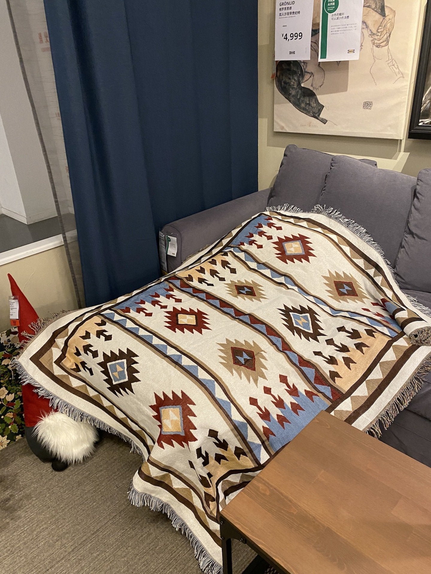 National Style Woven Casual Blanket Fabric Blanket Cover Blanket