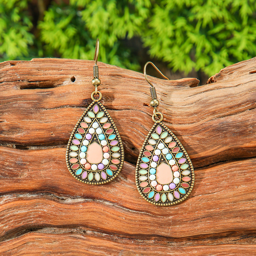 Trendy Ethnic Style Tassel Earrings Colorful Jewelry