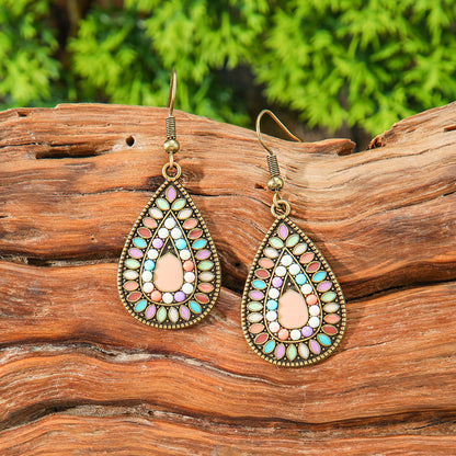 Trendy Ethnic Style Tassel Earrings Colorful Jewelry
