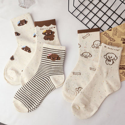 Rufia - Cute Cartoon Dog Crew Socks
