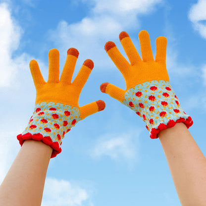 Touch Screen Warm Winter Knitted Gloves for Women