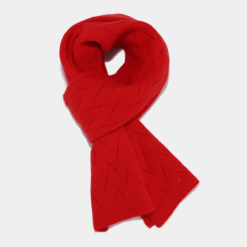 3PCS Solid Color Twist Hat & Scarf Sets
