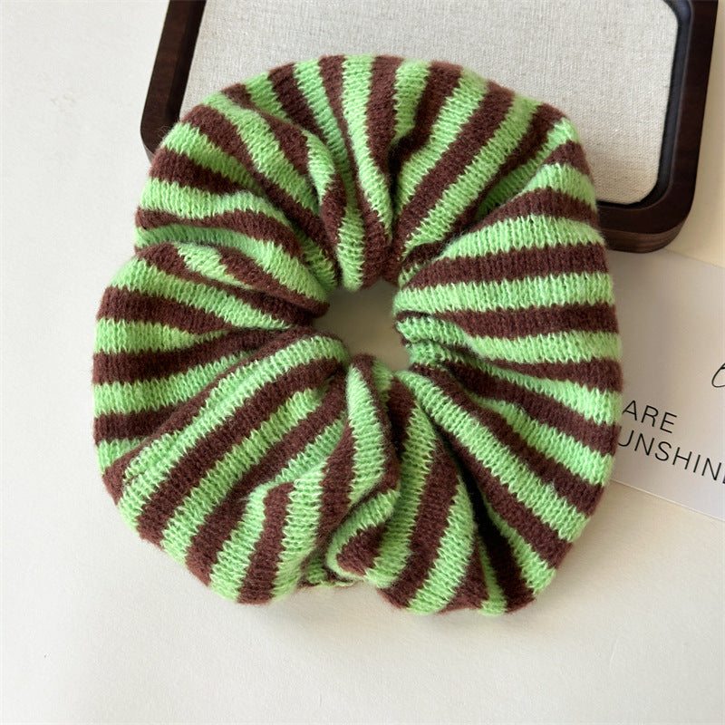 Color Block Striped Elastic Hair Tie
