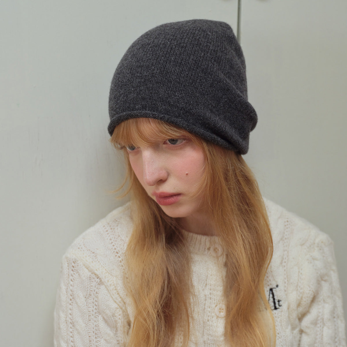 Trendy Solid Color 100% Australian Wool Knit Beanie
