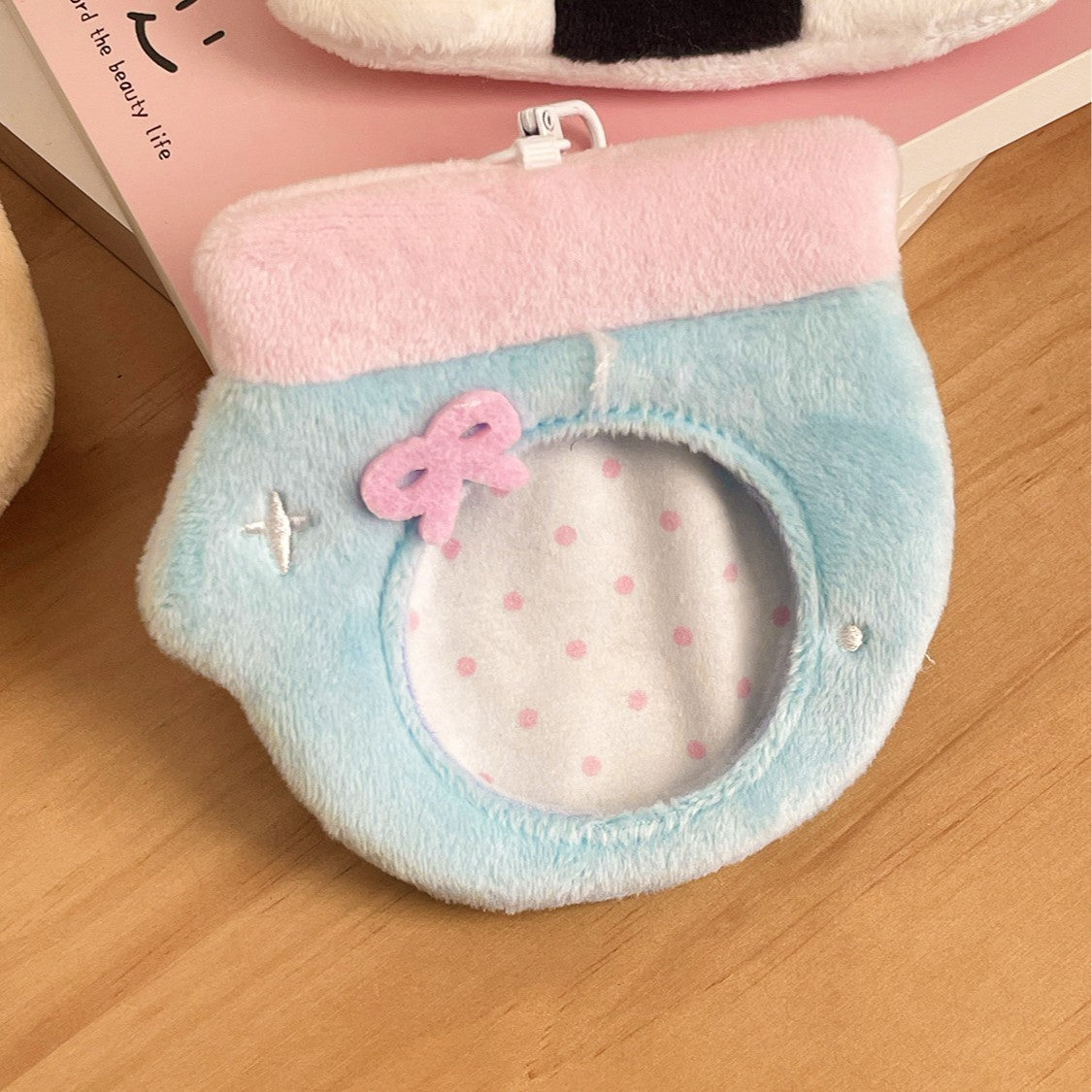Anime Plush Card Holder Keychain Cute Mini Bag